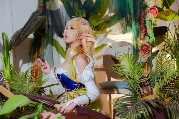 朱静   九曲Jean 精灵村Elf Village角色扮演，精致妆容呈现极品精灵公主，清纯与性感并存的奇幻私房写真 [77P]第36张图片