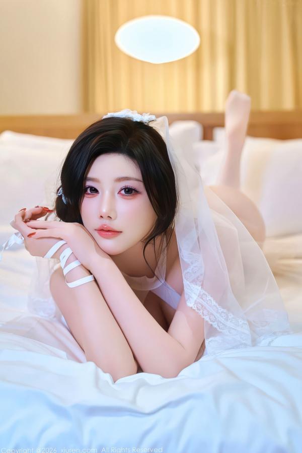杨晨晨 sugar小甜心CC  XiuRen秀人网-11206-杨晨晨：纯白蕾丝婚纱诱惑，私房内衣大尺度写真，波涛胸涌极致魅惑，高清无圣光绝美视觉盛宴第64张图片