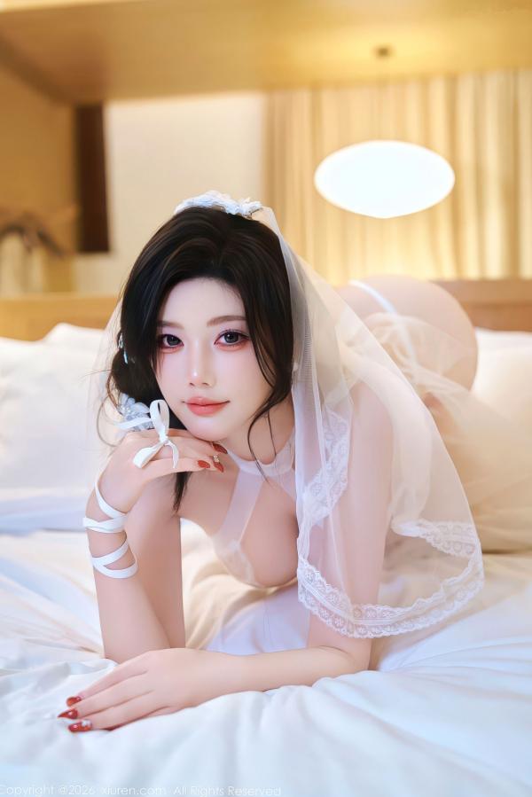 杨晨晨 sugar小甜心CC  XiuRen秀人网-11206-杨晨晨：纯白蕾丝婚纱诱惑，私房内衣大尺度写真，波涛胸涌极致魅惑，高清无圣光绝美视觉盛宴第65张图片