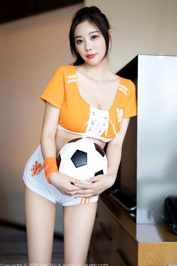 杨晨晨 杨晨晨Yome  XiaoYu语画界-907-杨晨晨Yome-性感足球宝贝橙色运动服私房写真-无圣光大尺度第2张图片