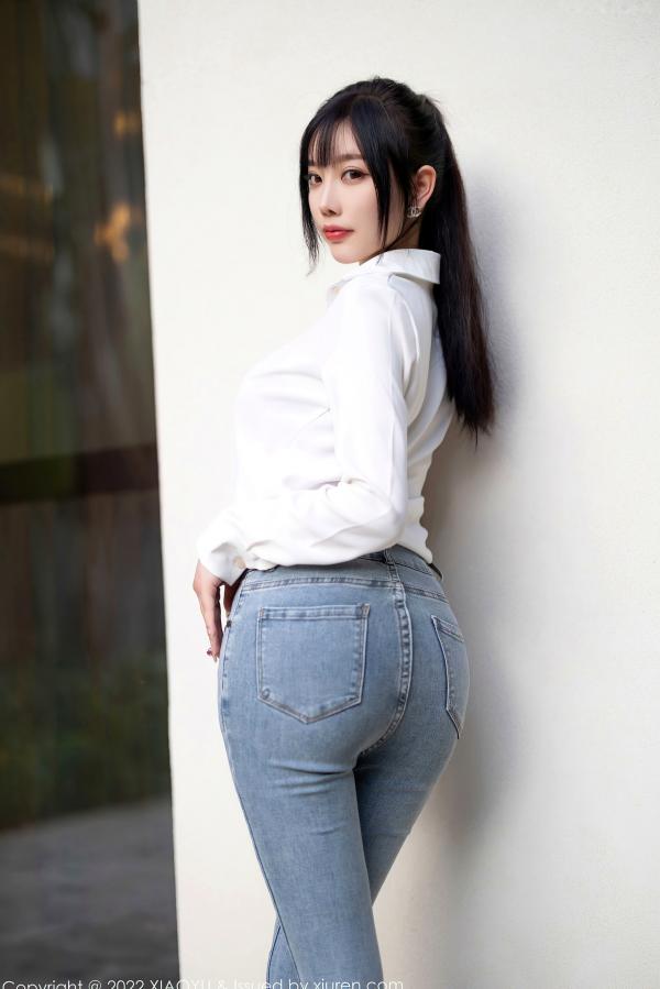 杨晨晨 杨晨晨Yome  XiaoYu语画界 846期 - 杨晨晨Yome 性感私房系列 - 白衬衫红色内衣肉丝诱惑，居家大尺度美图，无圣光极致展现第10张图片