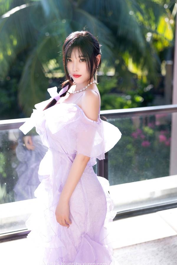 杨晨晨 杨晨晨Yome  XiaoYu语画界-杨晨晨Yome海南户外泳池比基尼私房写真，清透紫色套装勾勒绝美身姿，尽显夏日纯欲性感风情，无圣光大尺度第2张图片