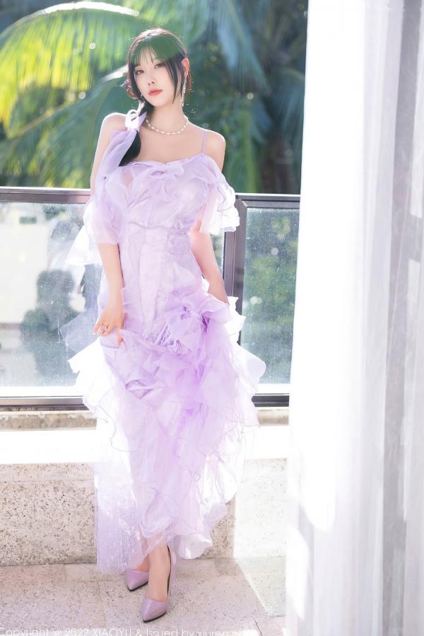 杨晨晨 杨晨晨Yome  XiaoYu语画界-杨晨晨Yome海南户外泳池比基尼私房写真，清透紫色套装勾勒绝美身姿，尽显夏日纯欲性感风情，无圣光大尺度第4张图片