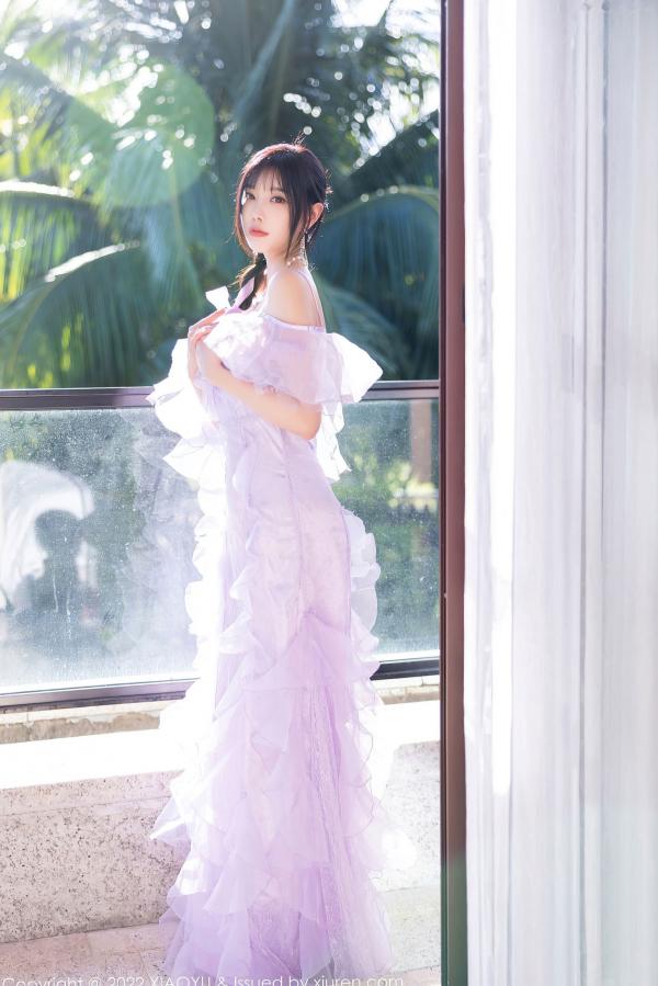 杨晨晨 杨晨晨Yome  XiaoYu语画界-杨晨晨Yome海南户外泳池比基尼私房写真，清透紫色套装勾勒绝美身姿，尽显夏日纯欲性感风情，无圣光大尺度第6张图片