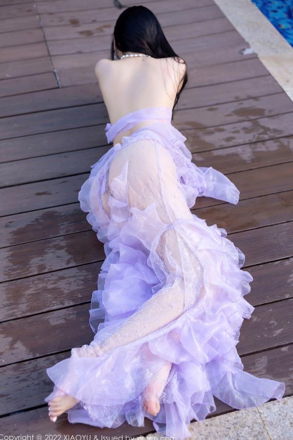 杨晨晨 杨晨晨Yome  XiaoYu语画界-杨晨晨Yome海南户外泳池比基尼私房写真，清透紫色套装勾勒绝美身姿，尽显夏日纯欲性感风情，无圣光大尺度第66张图片