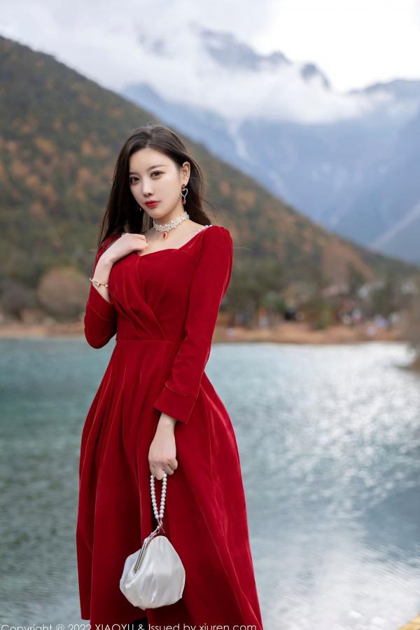 杨晨晨 杨晨晨Yome  XiaoYu语画界-750-杨晨晨Yome-丽江心愿旅拍花色旗袍黑丝-极致室内私房写真-2022.04.02-无圣光大尺度第73张图片