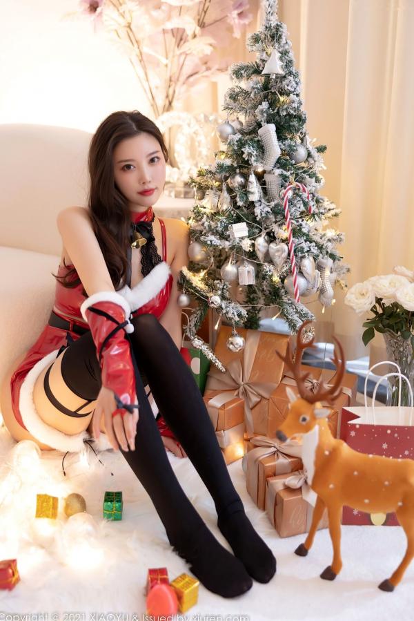 杨晨晨 杨晨晨Yome  XiaoYu语画界-683-杨晨晨Yome-圣诞兔女郎主题-极致诱惑漆皮装与黑丝美腿私房照-大尺度视觉盛宴第3张图片