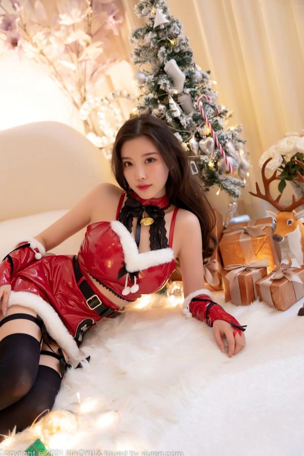 杨晨晨 杨晨晨Yome  XiaoYu语画界-683-杨晨晨Yome-圣诞兔女郎主题-极致诱惑漆皮装与黑丝美腿私房照-大尺度视觉盛宴第9张图片