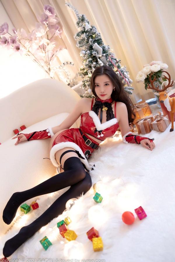 杨晨晨 杨晨晨Yome  XiaoYu语画界-683-杨晨晨Yome-圣诞兔女郎主题-极致诱惑漆皮装与黑丝美腿私房照-大尺度视觉盛宴第10张图片