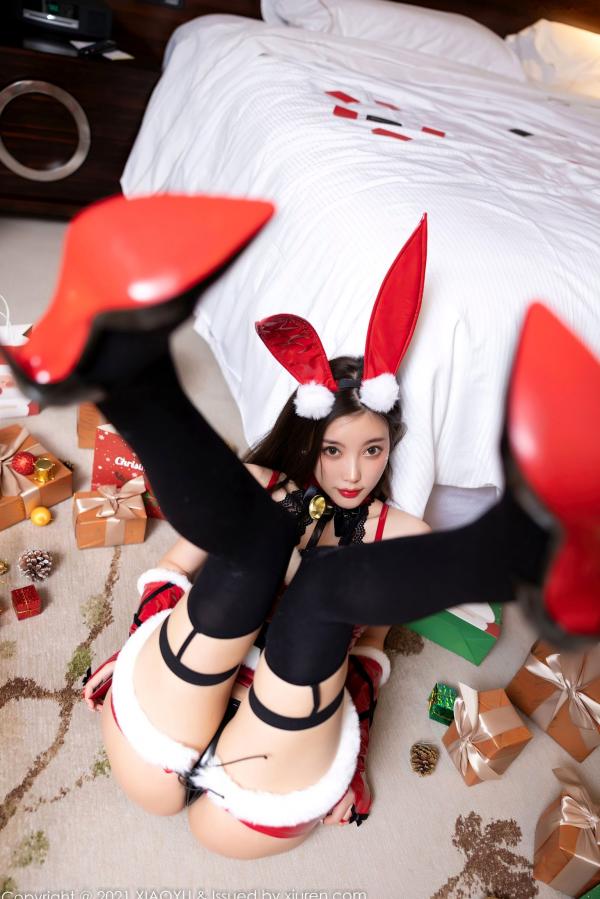 杨晨晨 杨晨晨Yome  XiaoYu语画界-683-杨晨晨Yome-圣诞兔女郎主题-极致诱惑漆皮装与黑丝美腿私房照-大尺度视觉盛宴第42张图片