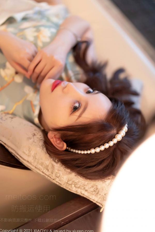 杨晨晨 杨晨晨Yome  杨晨晨Sugar室内轻奢风私房写真，浅绿蕾丝内衣秀曼妙曲线（语画界602期）第26张图片