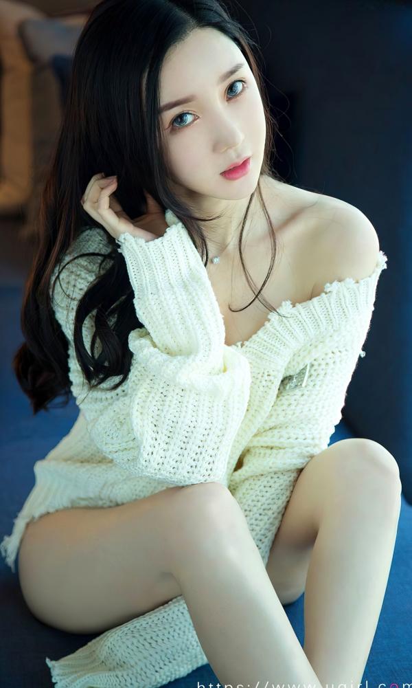 斎藤夏美 夏美  UGirlsApp尤果圈爱尤物-2755-夏美-《白色毛衣》居家私房唯美写真，清纯女神演绎针织衫下的极致性感诱惑第12张图片