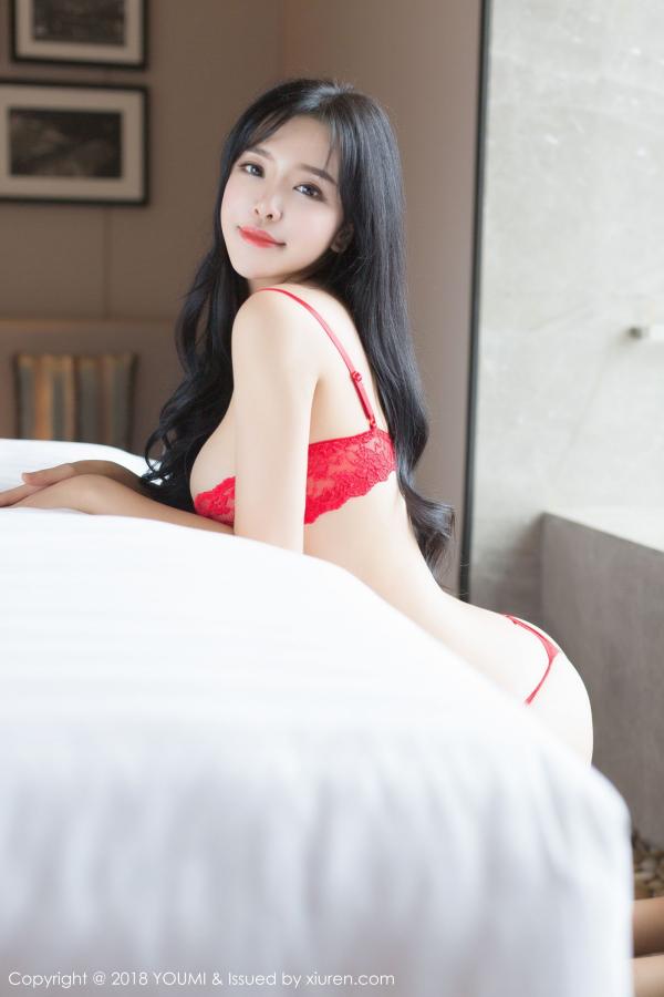 刘钰儿  刘钰儿的红色主题 兔女郎与风情内衣第40张图片
