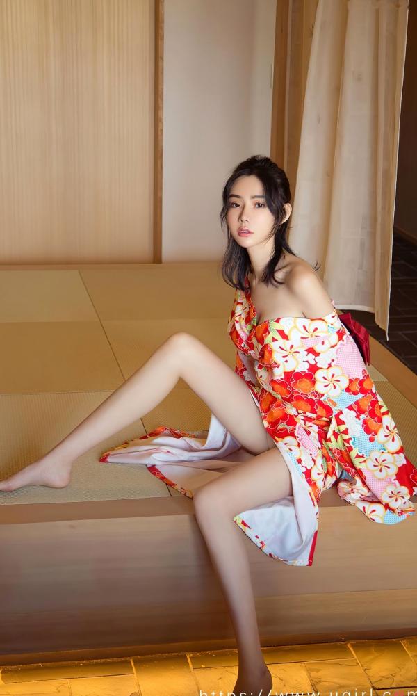 萌琪琪   尤果圈萌琪琪《尘曲》写真：日式榻榻米和服诱惑，极致白嫩私房大尺度视觉盛宴第16张图片