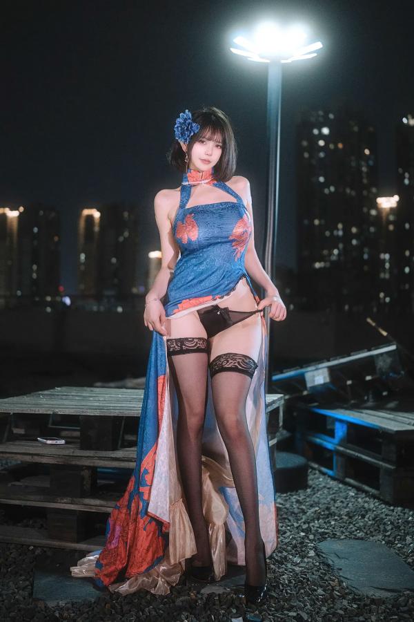 陈逸婕   Tina很妖孽呀 碧蓝航线建武cosplay 极品改良旗袍夜景大尺度私房照 [39P]第13张图片