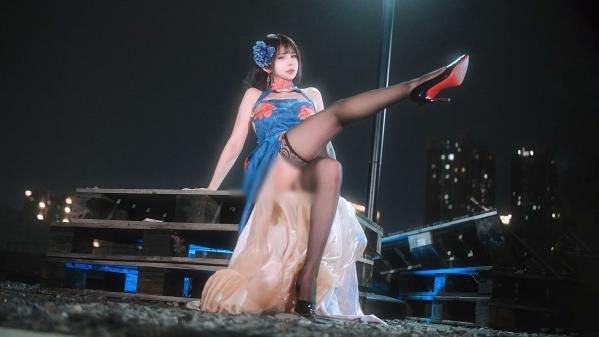 陈逸婕   Tina很妖孽呀 碧蓝航线建武cosplay 极品改良旗袍夜景大尺度私房照 [39P]第39张图片