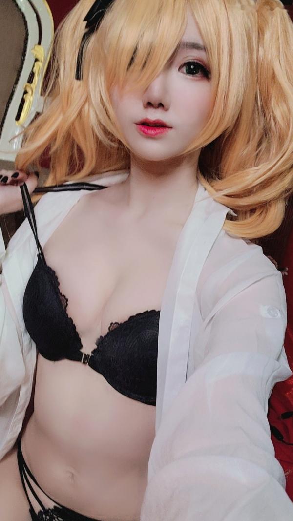 王晓丹 王辛淼  Sally-Dorasnow原神菲谢尔内衣版 – 极致私房角色扮演，黑丝蕾丝诱惑，魅惑冷艳写真第52张图片