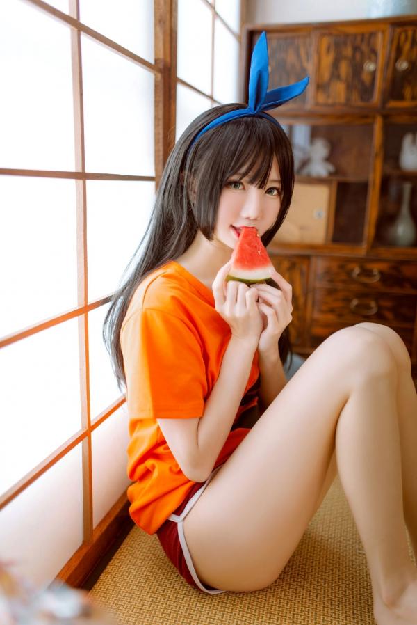 王晓丹 王辛淼  Sally-Dorasnow-Ruka-Sarashina-Summer：夏日清新私房写真，甜美兔女郎风格，黑色蕾丝内衣诱惑室内大尺度照片第21张图片