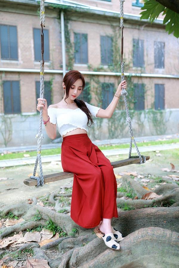 Lynne雨玄   台湾正妹_ Lynne雨玄《台大外拍》 清新唯美校园风格写真集[87P]第40张图片