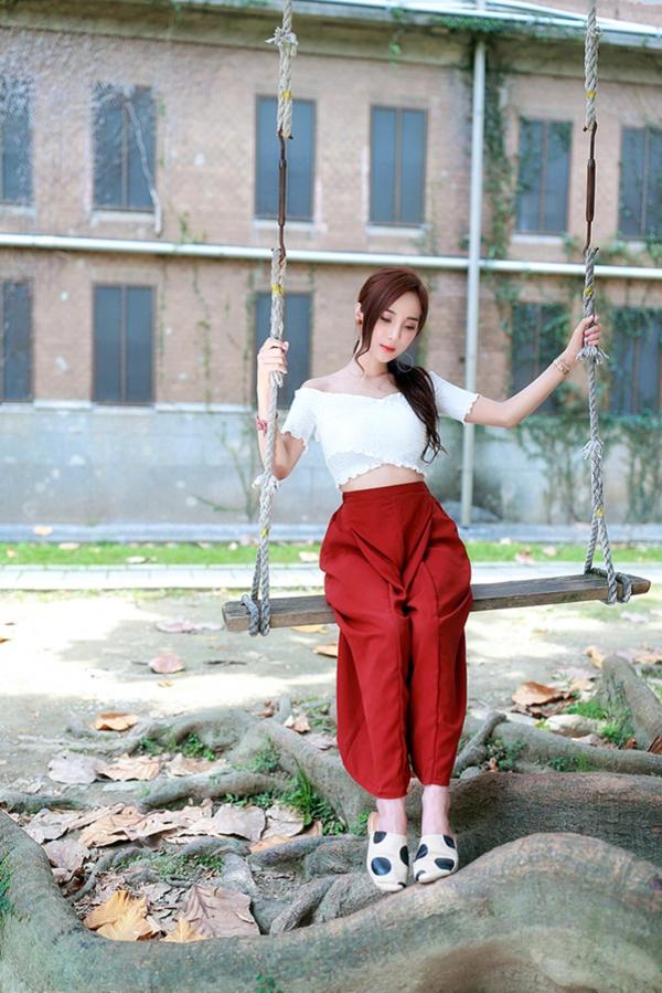 Lynne雨玄   台湾正妹_ Lynne雨玄《台大外拍》 清新唯美校园风格写真集[87P]第44张图片