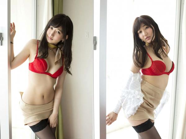 月城まゆ 月城麻由  月城まゆ 梦的まゆとぴあ：清纯校服眼镜娘与火辣红色内衣私房写真第6张图片