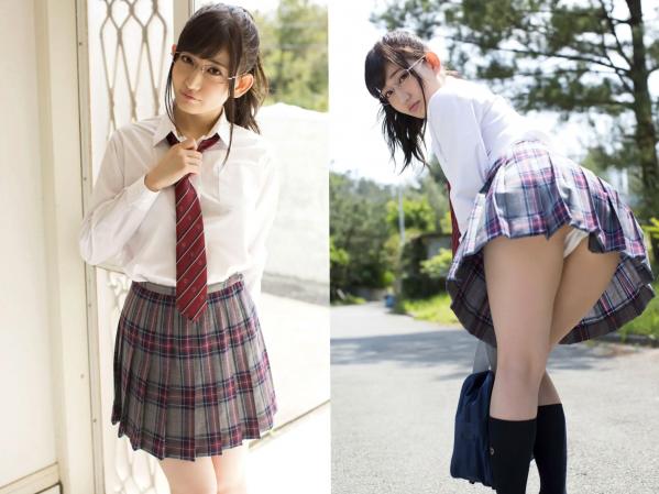 月城まゆ 月城麻由  月城まゆ 梦的まゆとぴあ：清纯校服眼镜娘与火辣红色内衣私房写真第22张图片