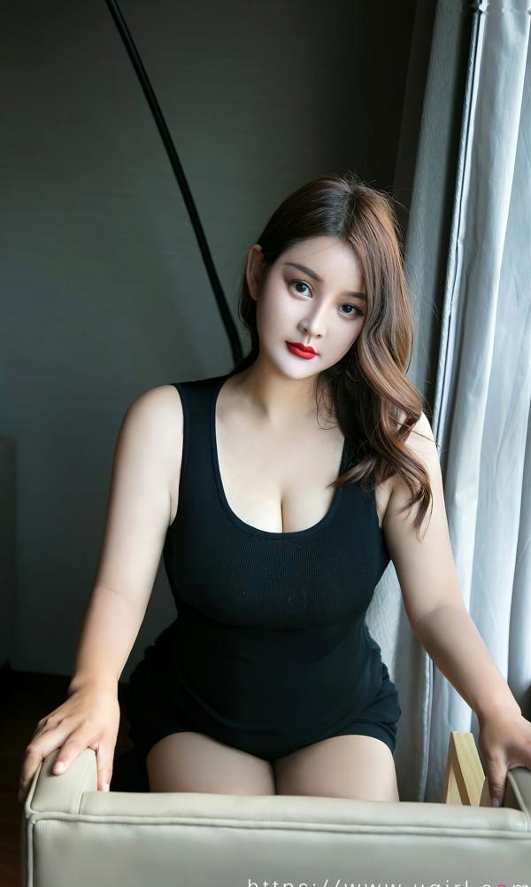 Jona   UGirlsApp尤果圈爱尤物-2813-Jona-《夏日流火》-黑色紧身吊带装室内私房写真-2024.03第12张图片