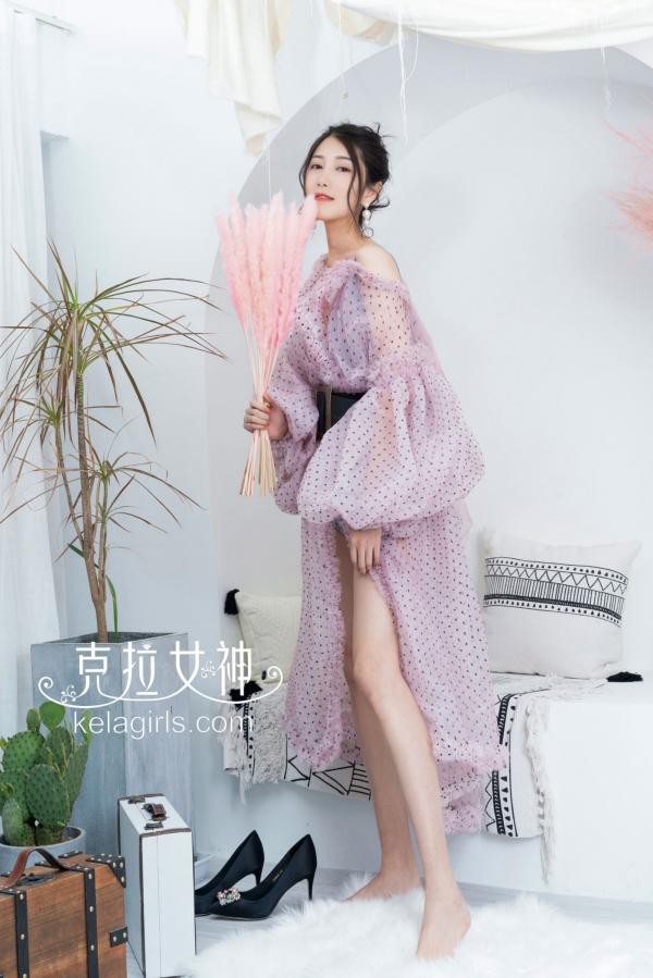 王睿   KelaGirls克拉女神-2020.10.14-王睿-私房写真，唯美波点透视裙，气质优雅足控福利，赤脚红尖拍摄第5张图片