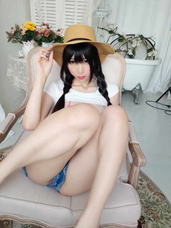 鹿野希   鹿野希-Kano-Nozomi-005-草帽比基尼写真，清纯童颜与火辣身材，室内私房唯美诱惑写真第25张图片