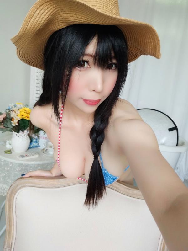 鹿野希   鹿野希-Kano-Nozomi-005-草帽比基尼写真，清纯童颜与火辣身材，室内私房唯美诱惑写真第37张图片