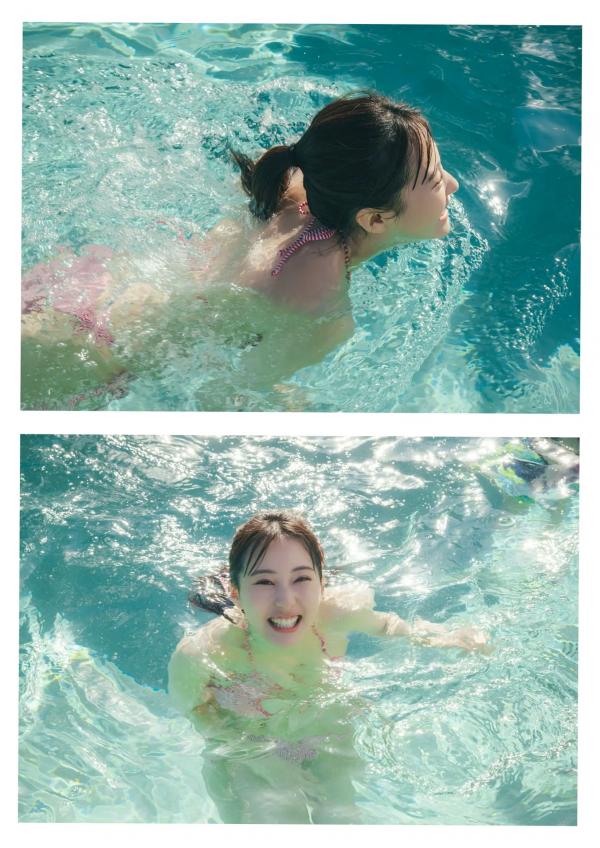 田中美久   田中美久 - 也想更随性地，日系清纯泳装写真，清新夏日池畔性感风格，捕捉灵动迷人瞬间第16张图片