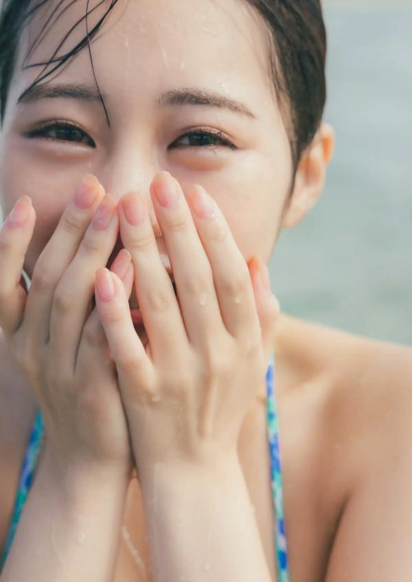 田中美久   田中美久 - 也想更随性地，日系清纯泳装写真，清新夏日池畔性感风格，捕捉灵动迷人瞬间第101张图片