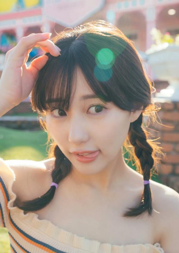 田中美久   田中美久 - 也想更随性地，日系清纯泳装写真，清新夏日池畔性感风格，捕捉灵动迷人瞬间第109张图片