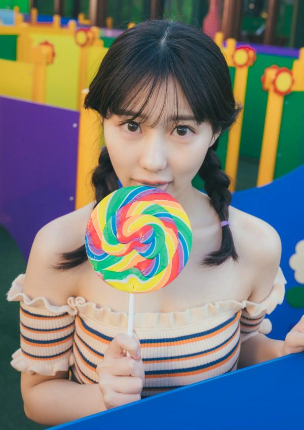 田中美久   田中美久 - 也想更随性地，日系清纯泳装写真，清新夏日池畔性感风格，捕捉灵动迷人瞬间第112张图片