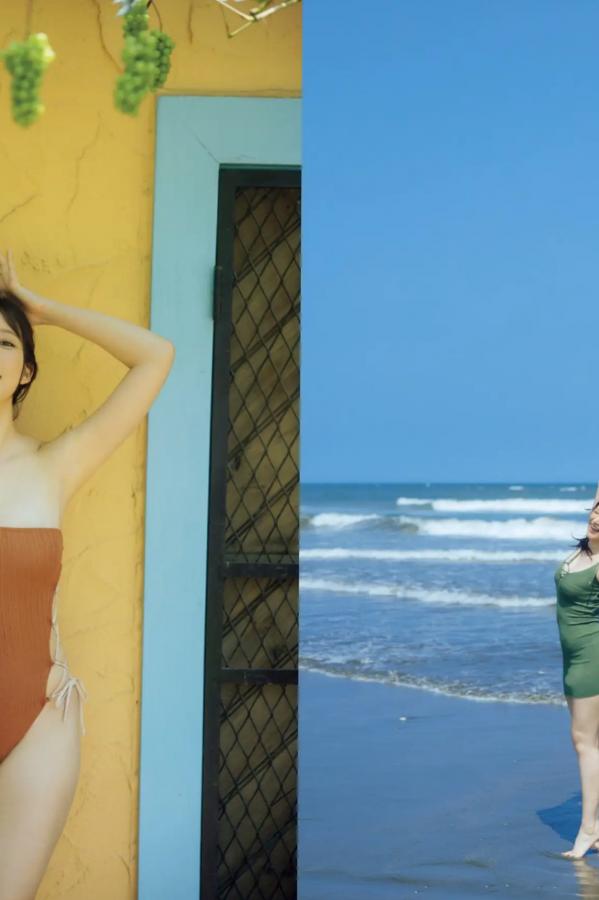 山崎あみ 山崎亚美 《山崎あみ - 太陽よりも》日本清纯女神阳光泳池比基尼与家居写真第11张图片