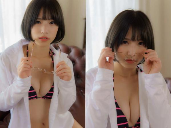 村上りいな   村上りいな《想成为过膝袜》日系室内比基尼性感美腿写真第117张图片