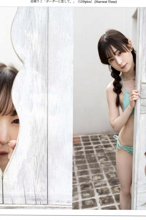 近衛りこ 近卫理子 近衛りこ - ボーダーに恋して 日系清新条纹裙性感内衣户外写真第3张图片