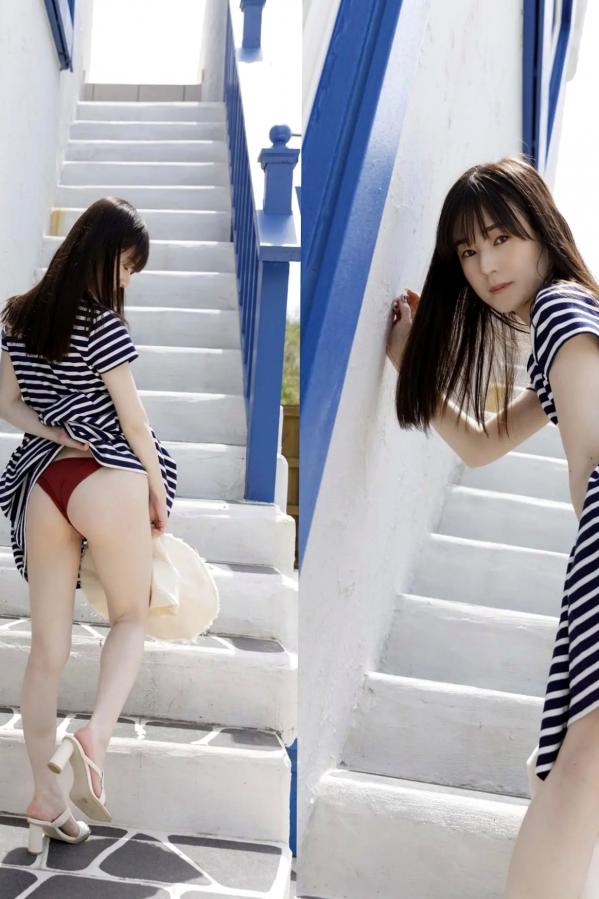 近衛りこ 近卫理子 近衛りこ - ボーダーに恋して 日系清新条纹裙性感内衣户外写真第49张图片
