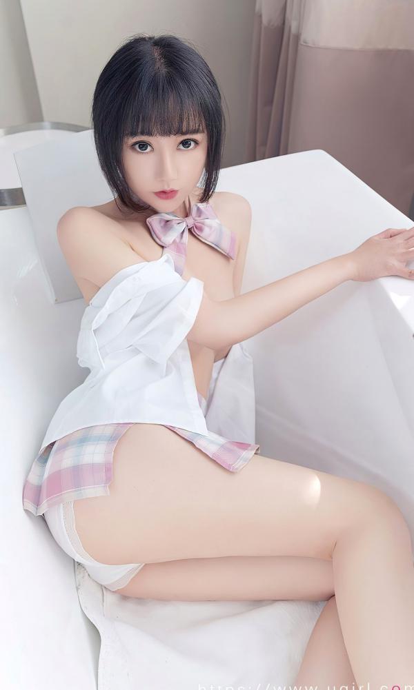 慕晴儿   UGirlsApp尤果圈-夏瑶-《夏之光的洗礼》：极致清纯私房制服诱惑，浴缸里的夏日少女，尽显白皙长腿与曼妙曲线，无圣光呈现第25张图片