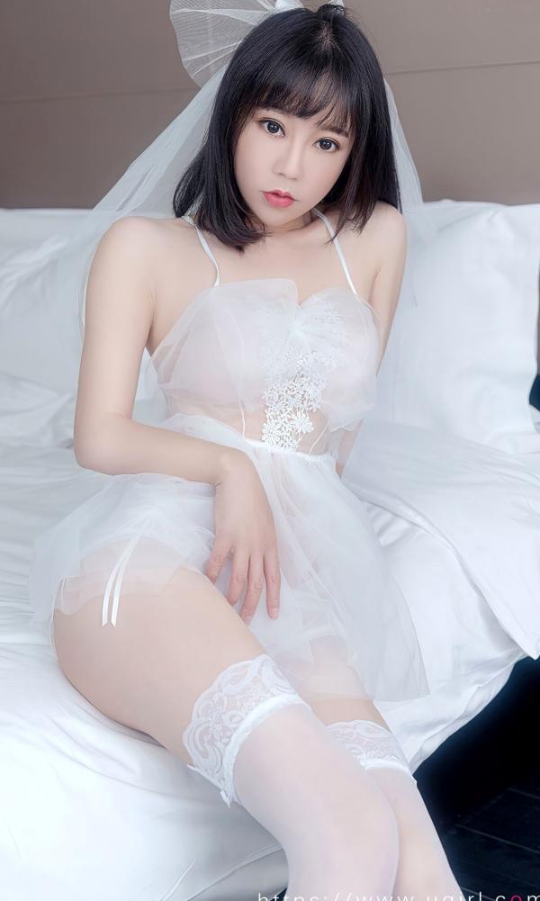 慕晴儿   UGirlsApp尤果圈爱尤物-2555-夏瑶-《四月里的微风》纯白蕾丝新娘装私房写真第5张图片