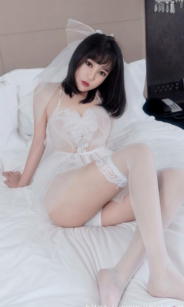 慕晴儿   UGirlsApp尤果圈爱尤物-2555-夏瑶-《四月里的微风》纯白蕾丝新娘装私房写真第20张图片