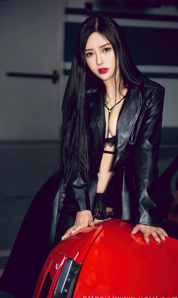 吴美溪   UGirlsApp尤果圈爱尤物-2620-吴美溪《导火索》：精致黑色内衣与丝袜穿搭，展现极致冷艳御姐诱惑第4张图片