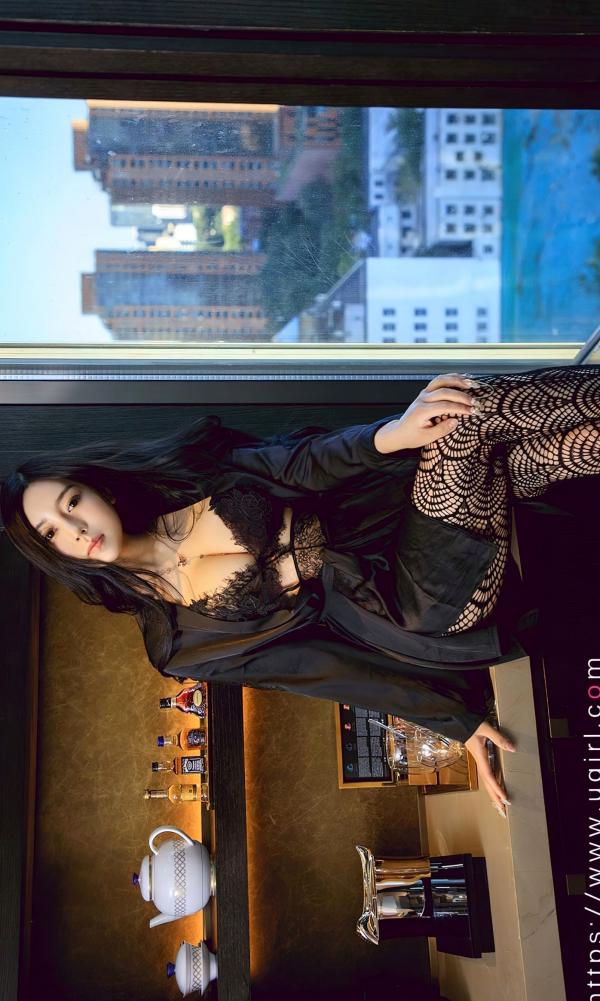 吴美溪   UGirlsApp尤果圈爱尤物-2620-吴美溪《导火索》：精致黑色内衣与丝袜穿搭，展现极致冷艳御姐诱惑第28张图片