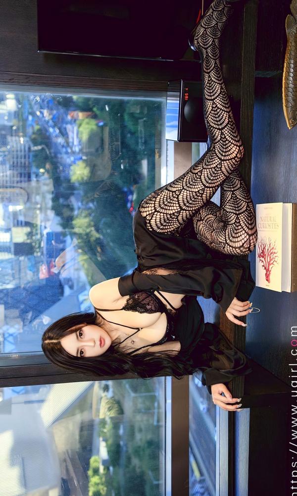 吴美溪   UGirlsApp尤果圈爱尤物-2620-吴美溪《导火索》：精致黑色内衣与丝袜穿搭，展现极致冷艳御姐诱惑第29张图片