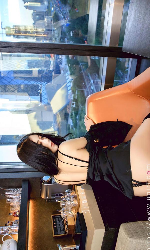 吴美溪   UGirlsApp尤果圈爱尤物-2620-吴美溪《导火索》：精致黑色内衣与丝袜穿搭，展现极致冷艳御姐诱惑第34张图片