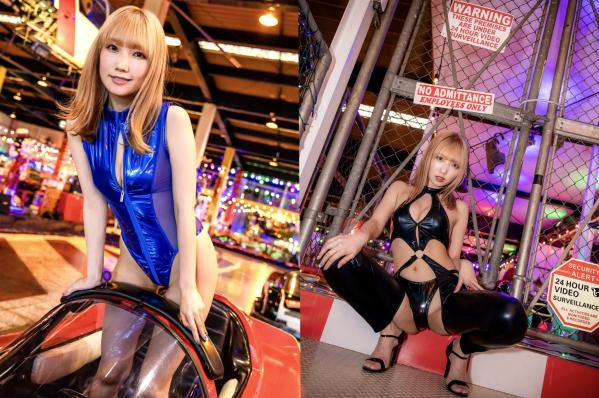 霜月めあ   霜月めあ - Lady Player MEA 日本性感银色比基尼游戏厅科幻风写真第18张图片