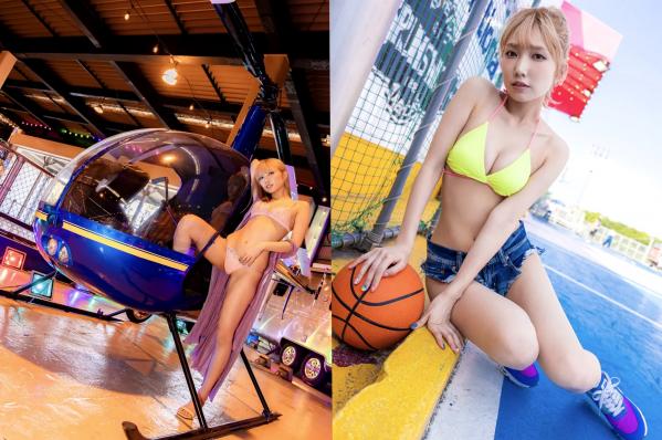 霜月めあ   霜月めあ - Lady Player MEA 日本性感银色比基尼游戏厅科幻风写真第47张图片