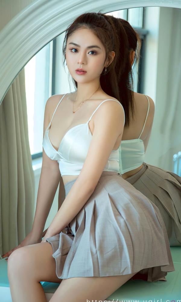 上官雪儿   UGirlsApp尤果圈-2805-上官雪儿《仍然心动》：高马尾黑色镂空连体泳装，室内镜前私房写真，性感曲线极致诱惑，无圣光大尺度美图第8张图片