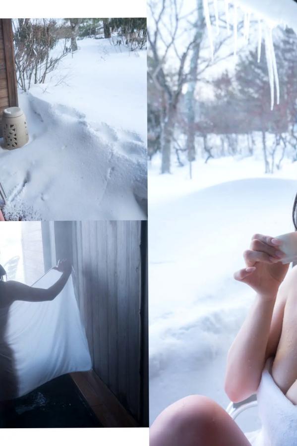ちとせよしの  《ちとせよしの - あまいものつめあわせ》雪地兔女郎与性感黑蕾丝内衣家居写真第8张图片