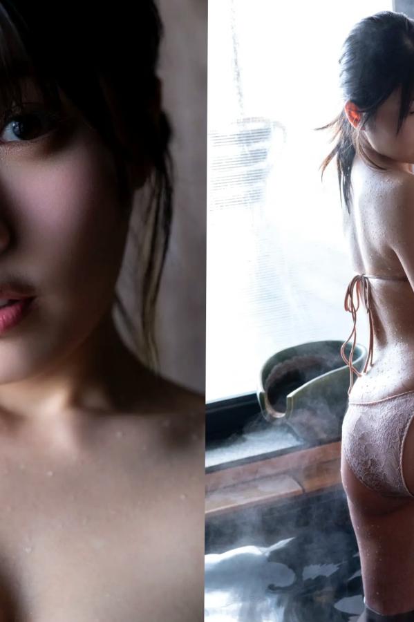 ちとせよしの  《ちとせよしの - あまいものつめあわせ》雪地兔女郎与性感黑蕾丝内衣家居写真第9张图片